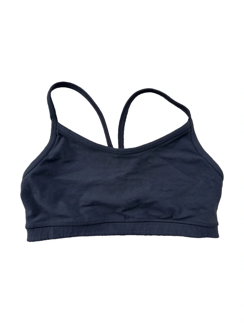 Lululemon Flow Y Bra Black Racerback Sports Bra Size 6 Yoga Athletic